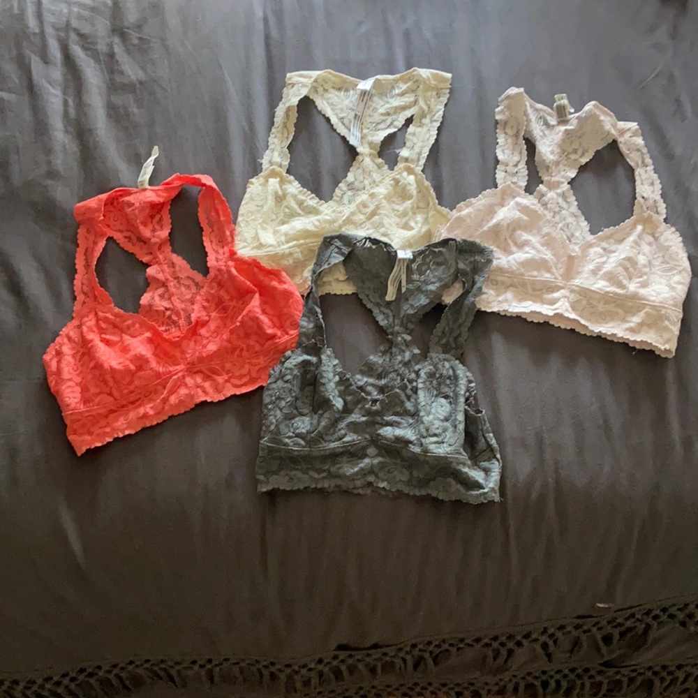free people gallon lace racerback bralette